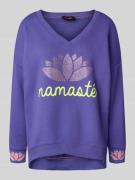miss goodlife Relaxed Fit Sweatshirt mit V-Ausschnitt in Lila, Größe L
