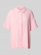OH APRIL Hemdbluse mit Knopfleiste in Hellrosa, Größe M