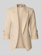 Only Loose Fit Blazer aus Viskose-Leinen-Mix Modell 'CARO' in Sand, Gr...