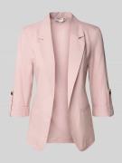 Only Loose Fit Blazer aus Viskose-Leinen-Mix Modell 'CARO' in Rosa, Gr...