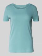 Christian Berg Woman T-Shirt mit geripptem Rundhalsausschnitt in Aqua,...