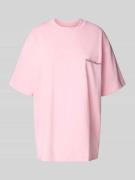 ANOTHER COTTON LAB Oversized T-Shirt mit Label-Print in Rosa, Größe L