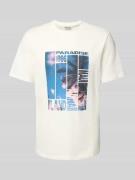 Only & Sons Regular Fit T-Shirt mit Motiv-Print in Weiss, Größe L