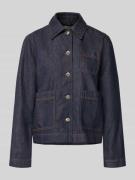 Marc O'Polo Regular Fit Jeansjacke aus Baumwoll-Leinen-Mix in Jeansbla...