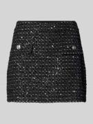 Liu Jo White Minirock mit Pailletten in Black, Größe 40