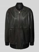 Weekend Max Mara Loose Fit Lederjacke mit Reißverschluss Modell 'TATIC...