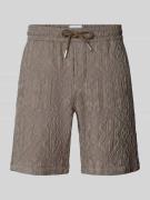 Lindbergh Shorts mit elastischem Bund in Khaki, Größe L