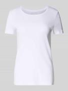 Christian Berg Woman T-Shirt mit geripptem Rundhalsausschnitt in Weiss...