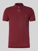 Polo Ralph Lauren Poloshirt mit Label-Stitching in Bordeaux, Größe M
