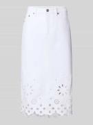 Lauren Ralph Lauren Jeansrock mit Lochstickerei Modell 'DANIELA' in Of...