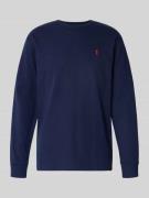 Polo Ralph Lauren Classic Fit Longsleeve mit Label-Stitching in Marine...