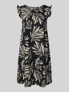 Tom Tailor Denim A-Linien Minikleid mit Allover-Muster in Beige, Größe...