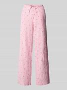 Jake*s Casual Pyjama-Hose im Allover-Look mit elastischem Bund und Tun...