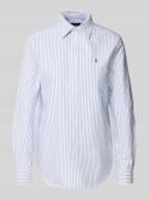 Polo Ralph Lauren Regular Fit Hemdbluse mit Logo-Stitching in Hellblau...