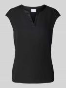 Jake*s Collection Regular Fit Blusentop mit Kappärmeln in Black, Größe...