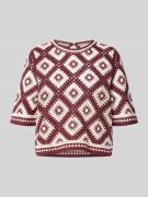 Jake*s Collection Häkel-Stricktop im semitransparenten Design in Borde...