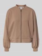 Brax Sweatjacke mit Reißverschluss Modell 'BECKY' in Taupe, Größe 42