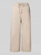 s.Oliver BLACK LABEL Wide Leg Culotte aus Popeline in Beige, Größe 34