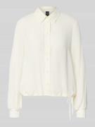 Marc Cain Regular Fit Bluse mit Schnürung in Weiss, Größe 44