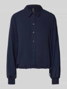 Marc Cain Regular Fit Bluse mit Schnürung in Marine, Größe 40