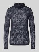 Marc Cain Semitransparentes Longsleeve aus Baumwoll-Kaschmir-Mix in Ma...