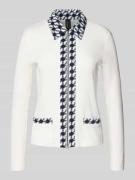 Marc Cain Longsleeve mit Zweiwege-Reißverschluss in Offwhite, Größe 42