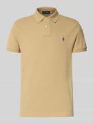Polo Ralph Lauren Custom Slim Fit Poloshirt mit Label-Stitching in Bei...
