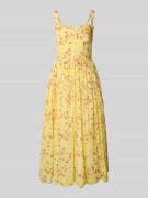 LACE & BEADS Cocktailkleid im Allover-Look in GELB, Größe L