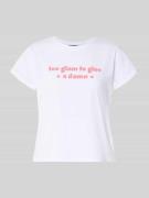 Review T-Shirt mit Statement-Print und Rundhalsausschnitt in Weiss, Gr...