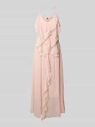 Vero Moda Fließendes Maxikleid mit Rüschen Modell 'CAMILLE' in Rosa, G...