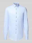 Jake*s Slim Fit Businesshemd mit extra langem Arm in Bleu, Größe 39/40