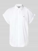 Tommy Hilfiger Relaxed Fit Bluse aus Popeline in Weiss, Größe 38