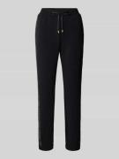 LIU JO SPORT Sweatpants mit Galonstreifen und Ziersteinbesatz in Black...