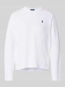 Polo Ralph Lauren Longsleeve mit Label-Stitching in Weiss, Größe L