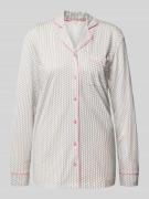 Christian Berg Woman Pyjama-Oberteil mit Brusttasche in Mittelgrau, Gr...