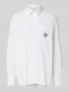 Polo Ralph Lauren Oversized Bluse mit Brusttasche in Weiss, Größe L