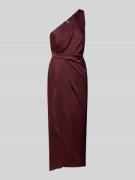 V by Vera Mont Cocktailkleid mit One-Shoulder-Träger in Bordeaux, Größ...