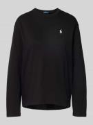 Polo Ralph Lauren Longsleeve mit Label-Stitching in Black, Größe L