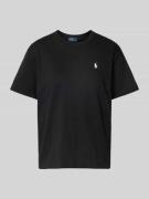 Polo Ralph Lauren T-Shirt mit Label-Stitching in Black, Größe L