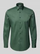 Jake*s Slim Fit Business-Hemd mit Kentkragen in Bottle, Größe 37/38
