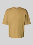 JAKE*S STUDIO MEN T-Shirt mit Rundhalsausschnitt in Camel, Größe L