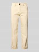 BOSS Orange Straight Leg Chino aus Baumwoll-Mix in Kitt, Größe 30/32