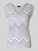 s.Oliver BLACK LABEL Regular Fit T-Shirt mit V-Ausschnit in Hellgruen,...