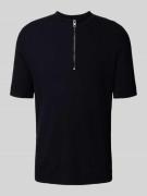 CINQUE Strickshirt mit Reißverschluss Modell 'Phil' in Marine, Größe L