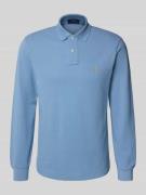 Polo Ralph Lauren Poloshirt mit kurzer Knopfleiste in Blau Melange, Gr...