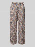 Rich & Royal Hose im Allover-Look mit Plisseefalten in Bordeaux, Größe...