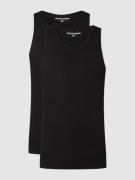 Jack & Jones Tanktop mit geripptem Rundhalsausschnitt im 2er-Pack in B...
