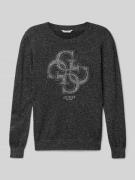 Guess Regular Fit Pullover aus Viskose-Mix in Strick-Optik in Black, G...