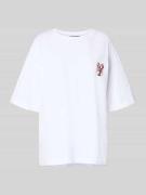 Pieces Loose Fit T-Shirt aus reiner Baumwolle Modell 'TOBSTER' in Weis...