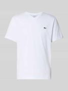 Lacoste Regular Fit T-Shirt aus reiner Baumwolle in Weiss, Größe L